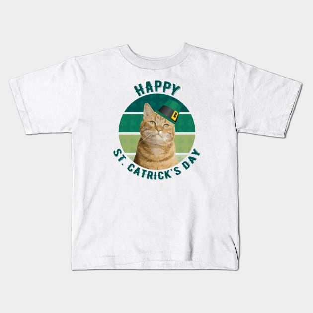 St Catrick's Day St Catty's Day Kids T-Shirt by ColoredRatioDesign